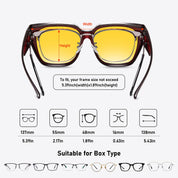 HAOLOTA Polarized Night Vision Driving Glasses for Women Fit over Eyeglasses Anti Glare NV0512