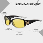 HAOLOTA Women Night Vision Driving Glasses Polarized HD Yellow Tinted Anti Glare NV0012