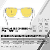 HAOLOTA Night Vision Driving Over Glasses, Nighttime Glasses Men Women Anti Glare NV0174L