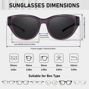 HAOLOTA Polarized Fit Over Sunglasses for Women Cat Eye for Prescription Glasses SG0171