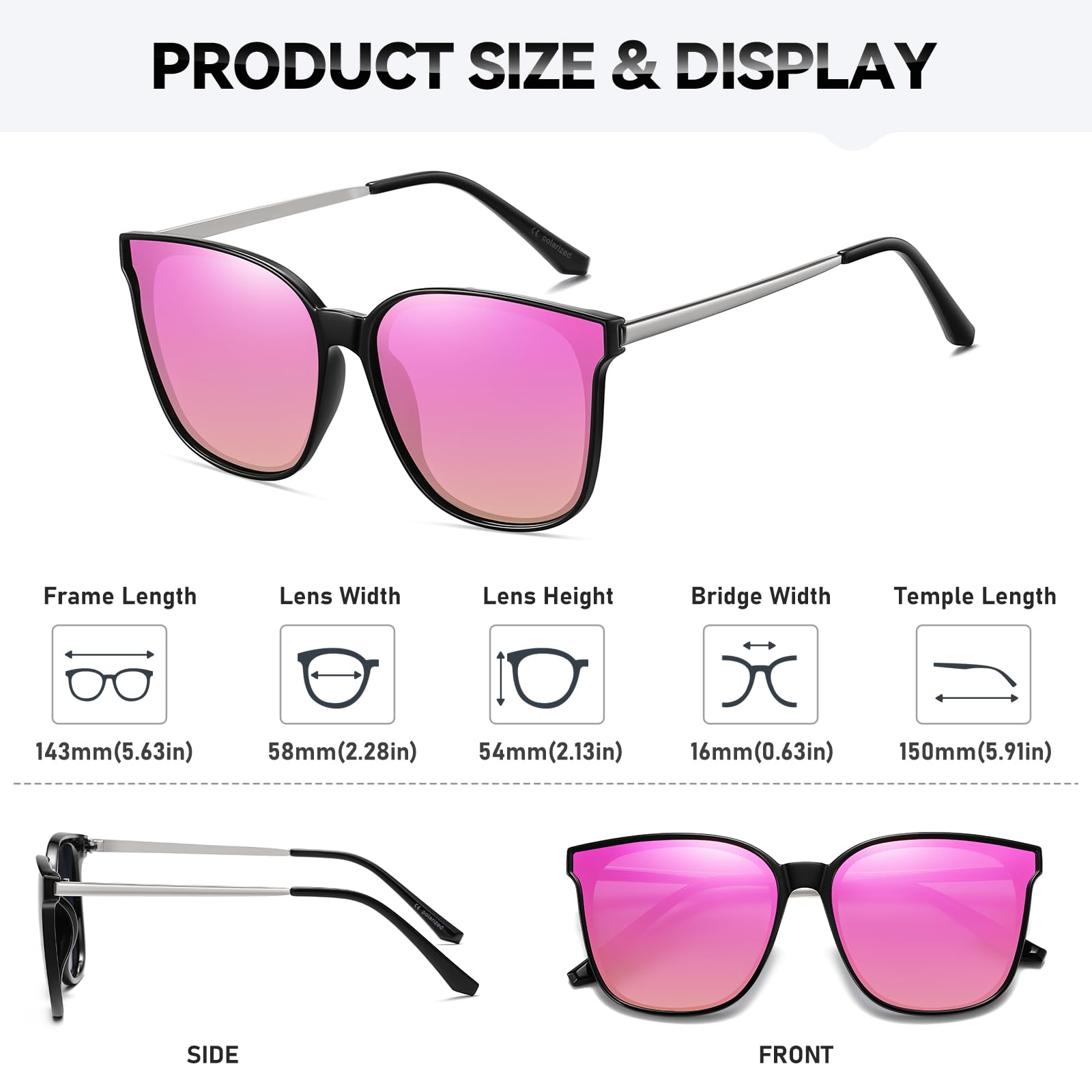 HAOLOTA Women’s Cat Eye Sunglasses Metal Frame with Fashion Shades SG1066