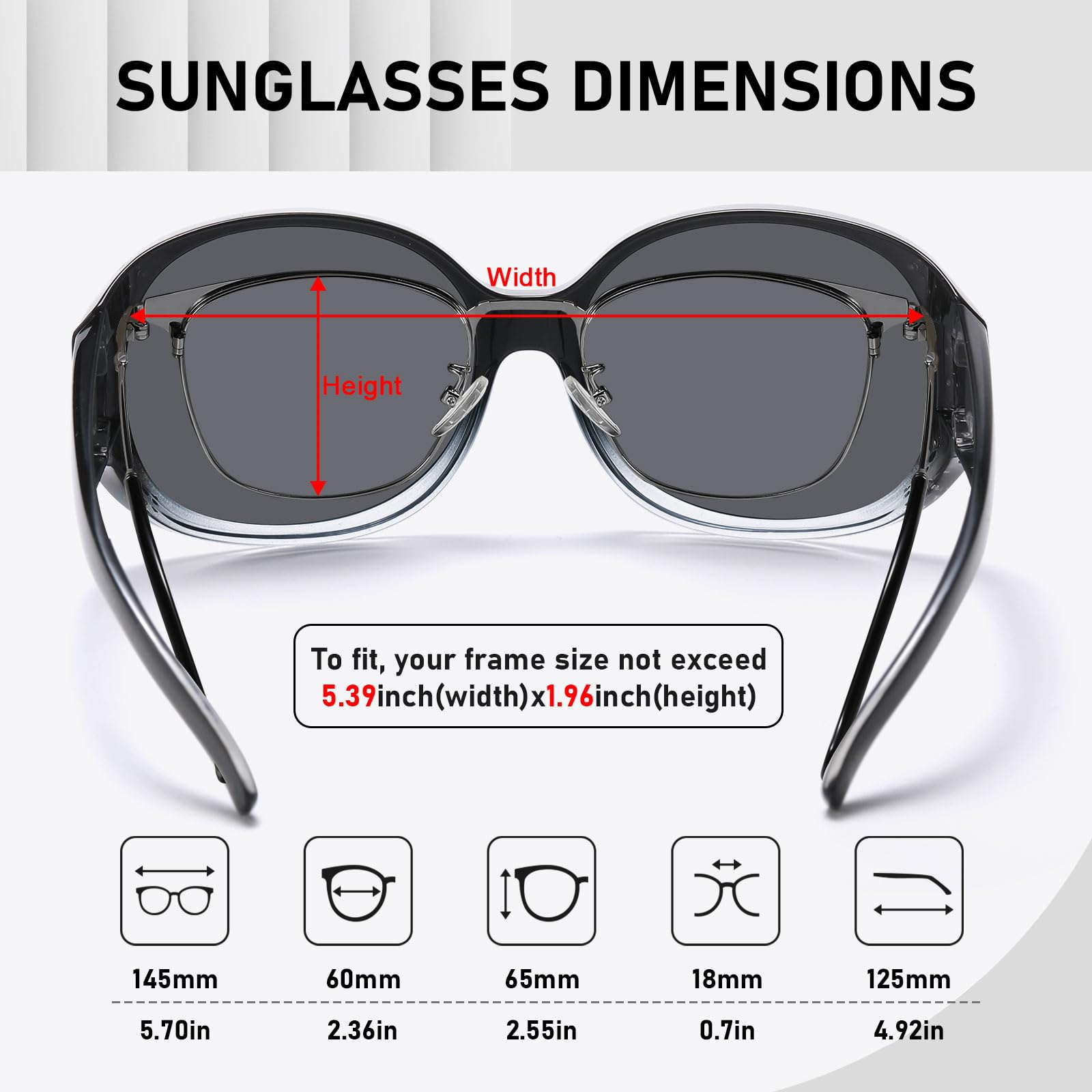 HAOLOTA Women's Polarized Fit Over Sunglasses with Rhinestone SG0108
