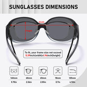 HAOLOTA Women's Polarized Fit Over Sunglasses with Rhinestone SG0108