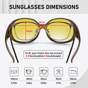 HAOLOTA Polarized Night Vision Driving Glasses Fit Over Glasses for Women, Anti Glare NV0108