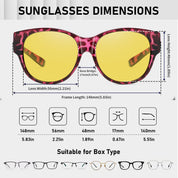 HAOLOTA Polarized Night Vision Driving Glasses Women Fit Over Glasses, Anti Glare NV0179
