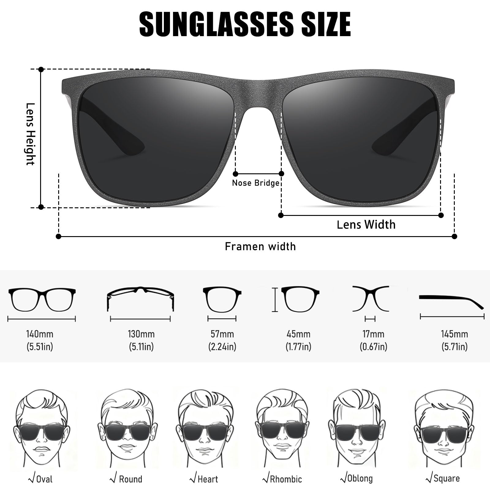 HAOLOTA Polarized Sunglasses for Men Ultralight Carbon Fiber UV400 Protection SG8001