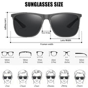 HAOLOTA Polarized Sunglasses for Men Ultralight Carbon Fiber UV400 Protection SG8001