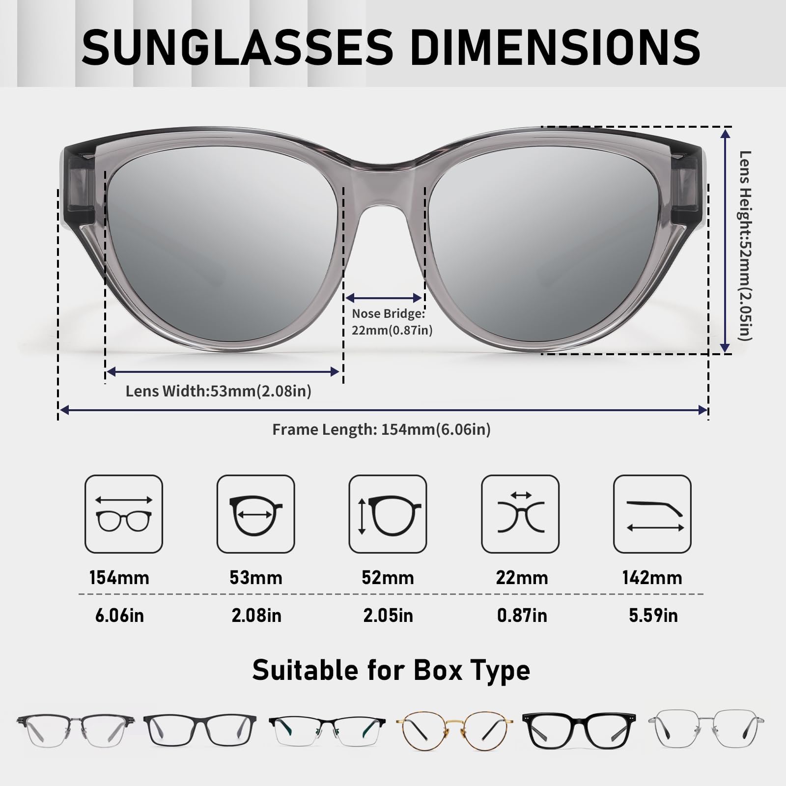 HAOLOTA Polarized Fit Over Sunglasses for Women Cat Eye for Prescription Glasses SG0171