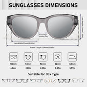 HAOLOTA Polarized Fit Over Sunglasses for Women Cat Eye for Prescription Glasses SG0171