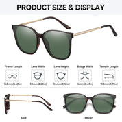 HAOLOTA Women’s Cat Eye Sunglasses Metal Frame with Fashion Shades SG1066