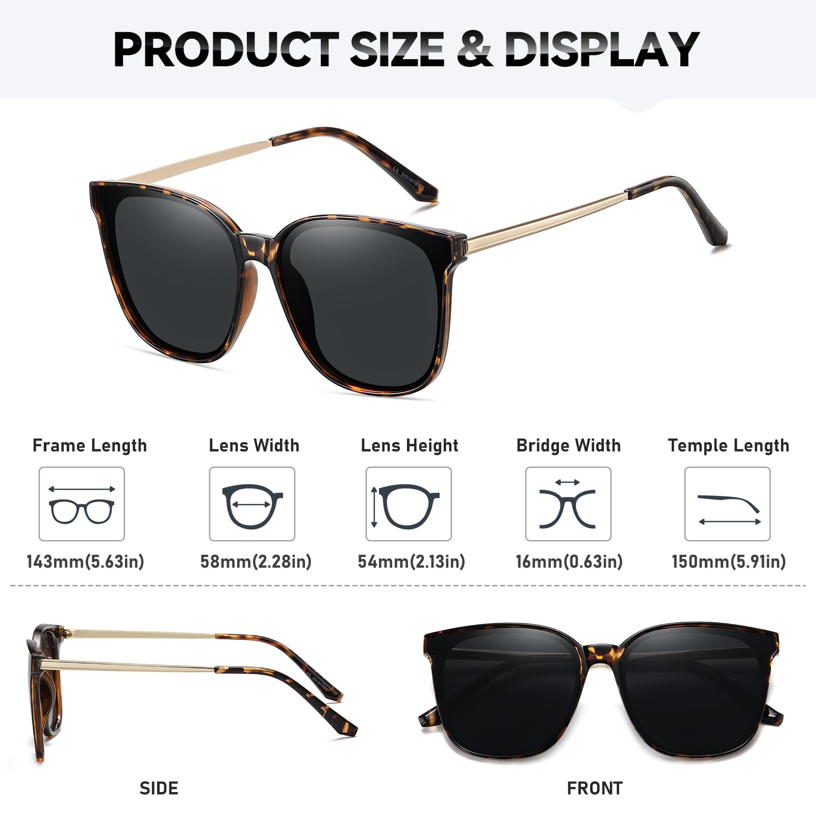 HAOLOTA Women’s Cat Eye Sunglasses Metal Frame with Fashion Shades SG1066