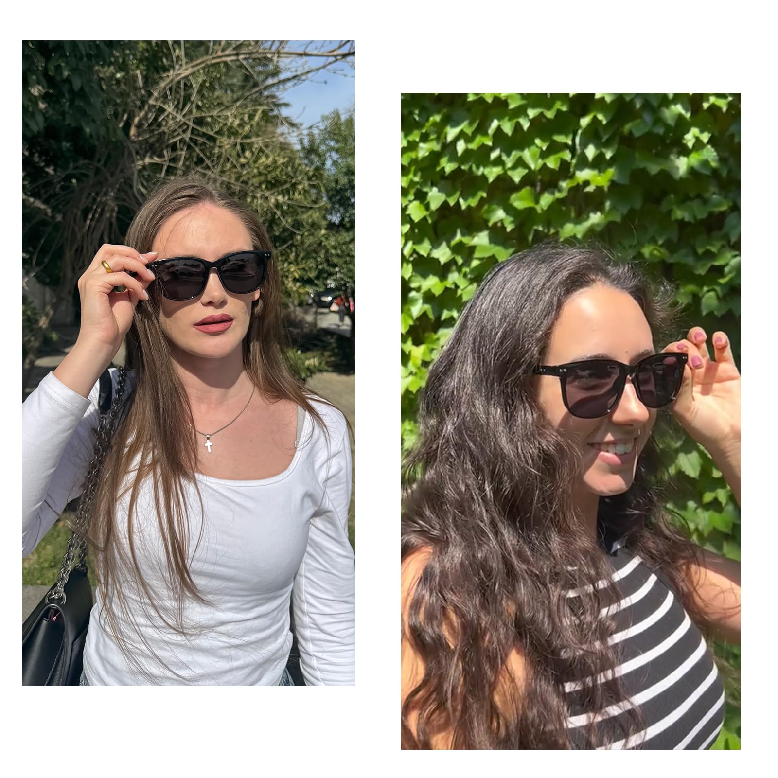 HAOLOTA 2pcs Classic Round Polarized Sunglasses for Women Men Lightweight SG8081-2P