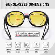 HAOLOTA Polarized Night Vision Driving Glasses Fit Over Glasses for Women, Anti Glare NV0108
