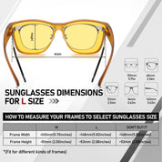HAOLOTA Night Vision Driving Over Glasses, Nighttime Glasses Men Women Anti Glare NV0174L