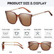 HAOLOTA Women’s Cat Eye Sunglasses Metal Frame with Fashion Shades SG1066