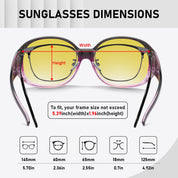 HAOLOTA Polarized Night Vision Driving Glasses Fit Over Glasses for Women, Anti Glare NV0108