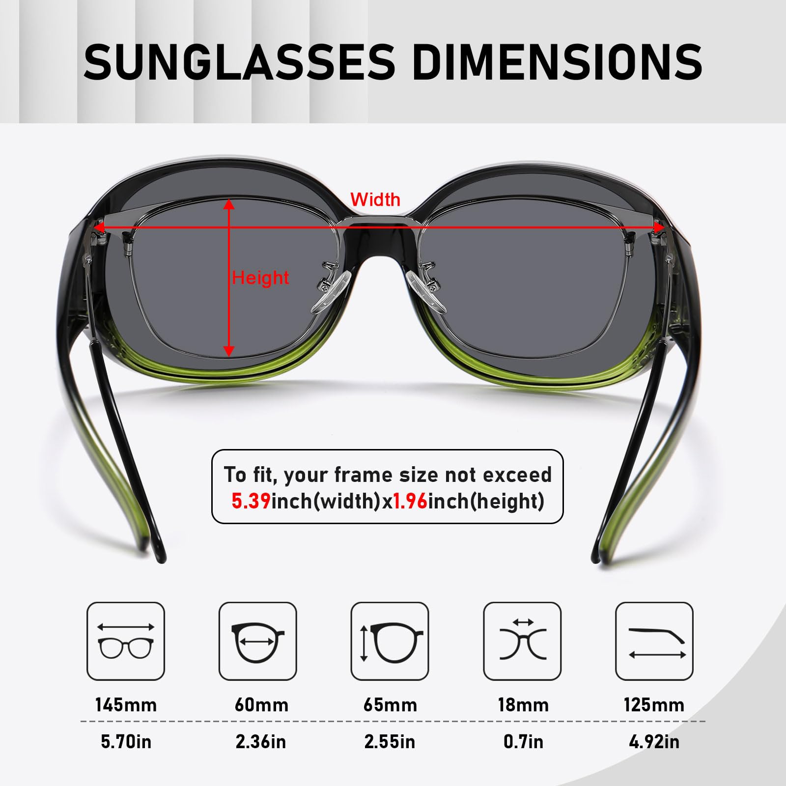 HAOLOTA Women's Polarized Fit Over Sunglasses with Rhinestone SG0108