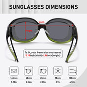 HAOLOTA Women's Polarized Fit Over Sunglasses with Rhinestone SG0108