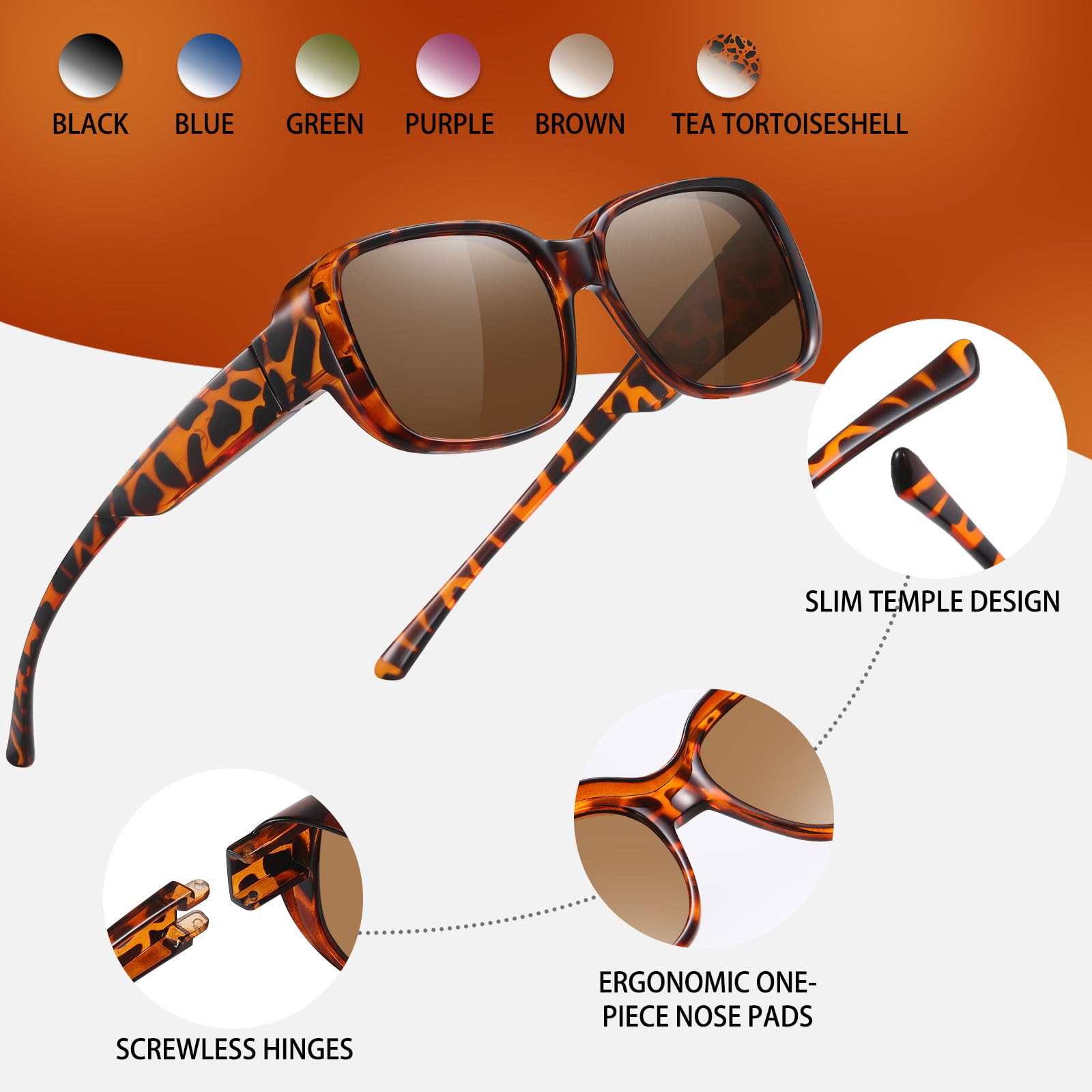 HAOLOTA Polarized Sunglasses Over Glasses Women Trendy Small Shapes  SG0513