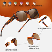 HAOLOTA Polarized Sunglasses Over Glasses Women Trendy Small Shapes  SG0513