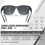 HAOLOTA Fit-Over Sunglasses-Polarized for Men Square Shades Oversized SG0174L