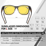 HAOLOTA Night Vision Driving Over Glasses, Nighttime Glasses Men Women Anti Glare NV0174L