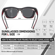 HAOLOTA Fit-Over Sunglasses-Polarized for Men Square Shades Oversized SG0174L