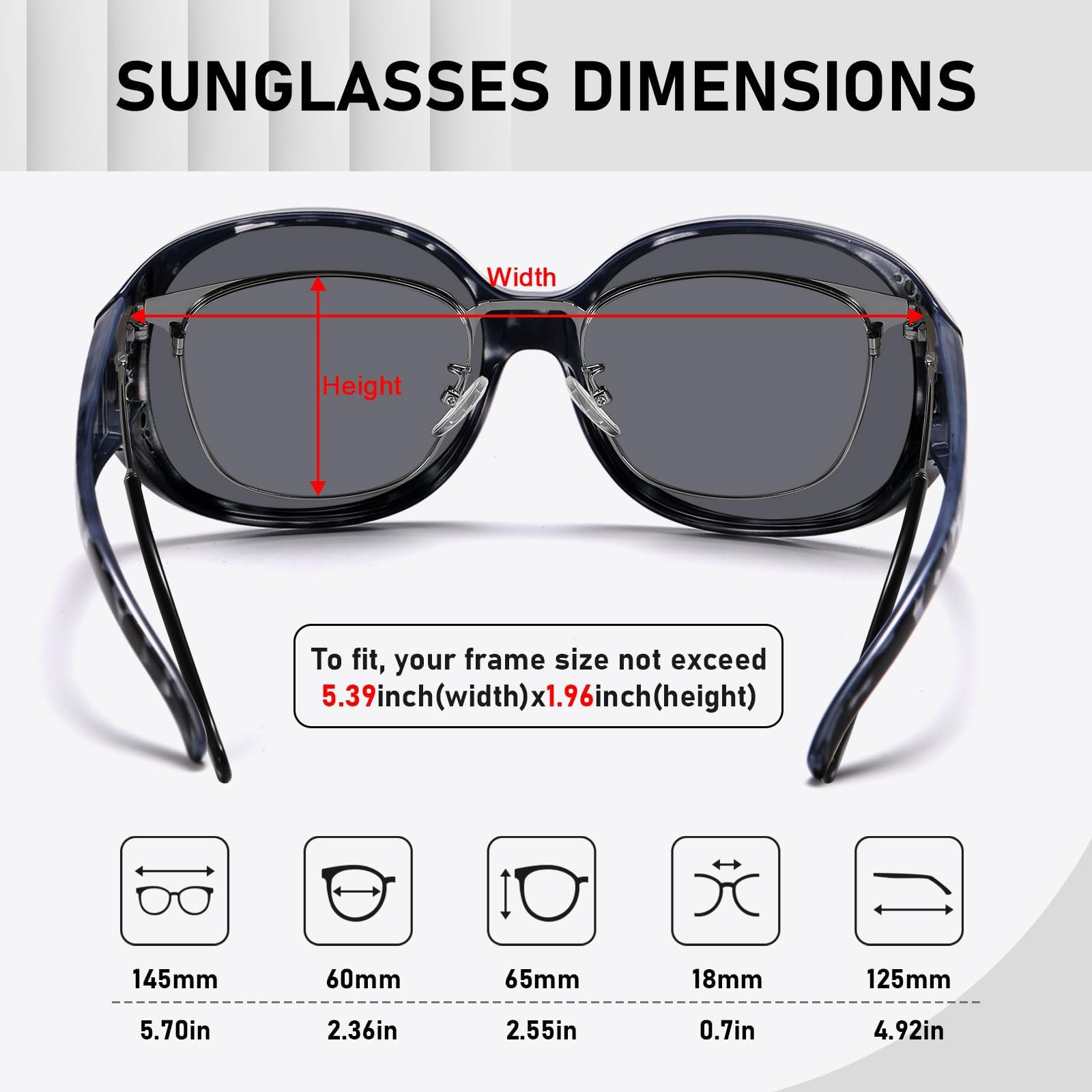 HAOLOTA Women's Polarized Fit Over Sunglasses with Rhinestone SG0108