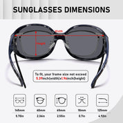 HAOLOTA Women's Polarized Fit Over Sunglasses with Rhinestone SG0108