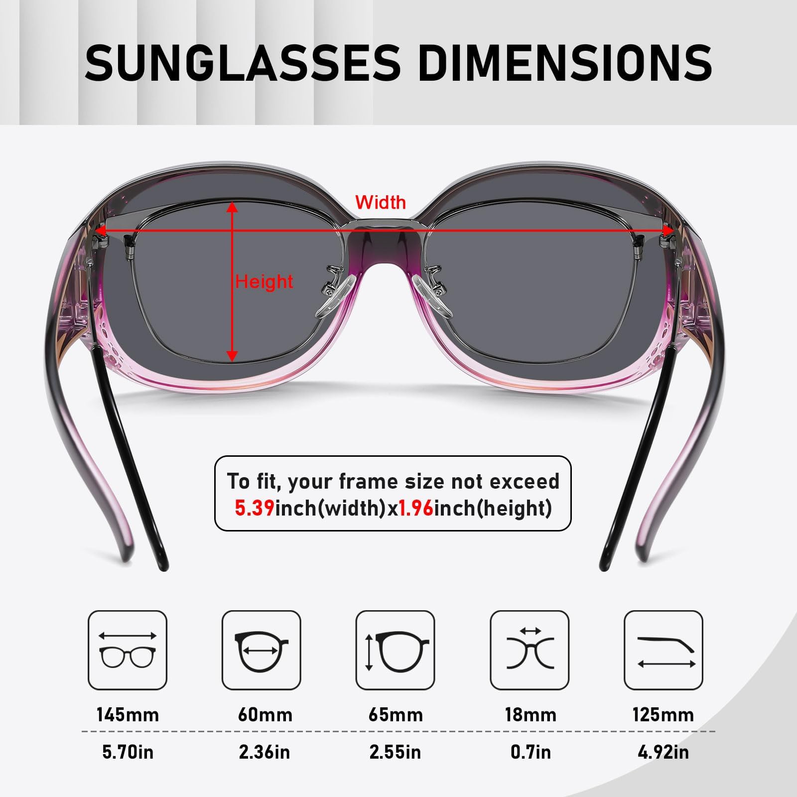 HAOLOTA Women's Polarized Fit Over Sunglasses with Rhinestone SG0108