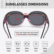 HAOLOTA Women's Polarized Fit Over Sunglasses with Rhinestone SG0108