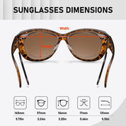 HAOLOTA Women's Polarized Fit Over Sunglasses with RhinestoneUV400 Protection SG0107
