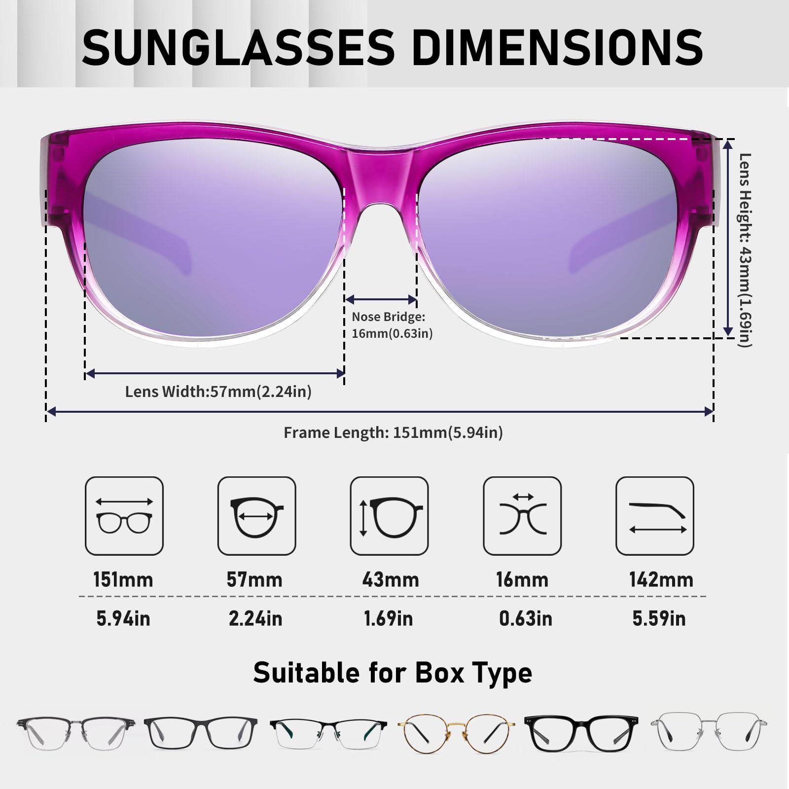 HAOLOTA Cat Eye Sunglasses for Women Polarized Sunglasses Wear Over Glasses SG0173
