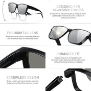 HAOLOTA Fit-Over Sunglasses-Polarized for Men Square Shades Oversized SG0174L