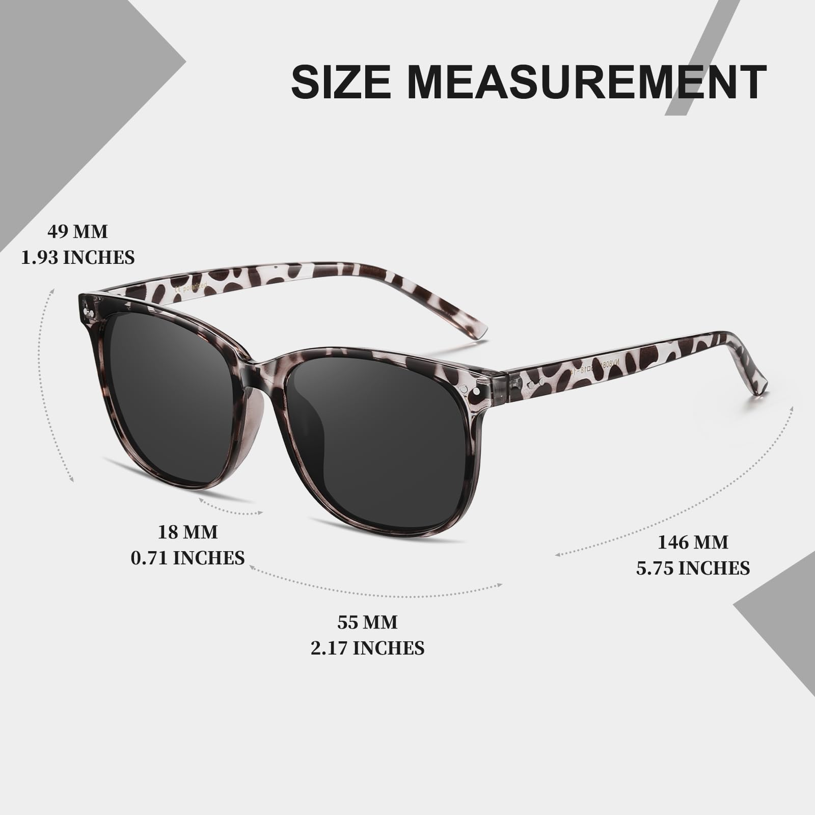 HAOLOTA 2pcs Classic Round Polarized Sunglasses for Women Men Lightweight SG8081-2P