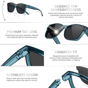 HAOLOTA Fit-Over Sunglasses Polarized for Men Square Shades UV400 Protection SG0174M