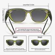 HAOLOTA Polarized Fit Over Sunglasses for Women Cat Eye for Prescription Glasses SG0171