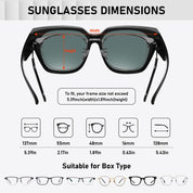 HAOLOTA Fit-Over Sunglasses for Women Men Square Shapes UV Protection SG0512