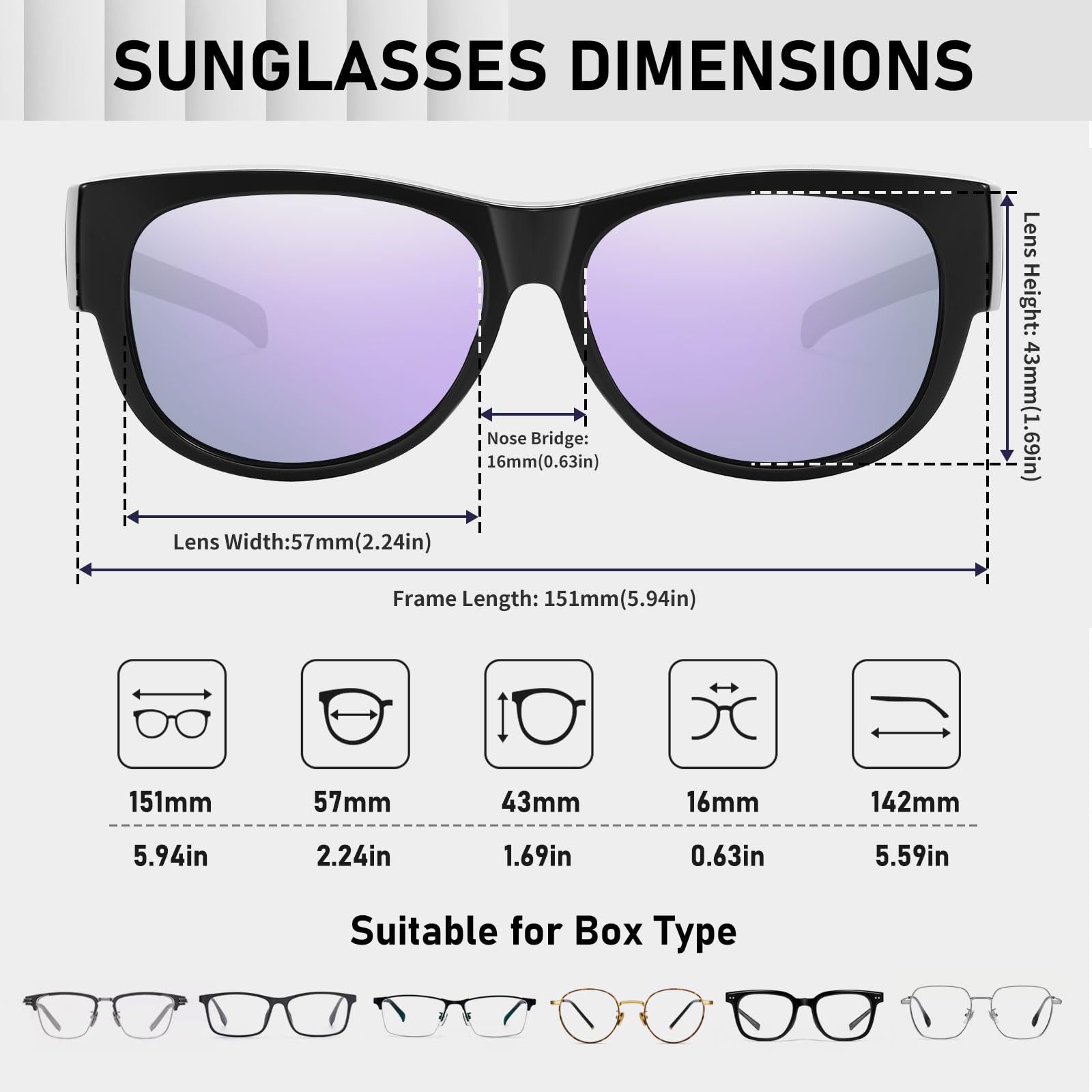 HAOLOTA Cat Eye Sunglasses for Women Polarized Sunglasses Wear Over Glasses SG0173