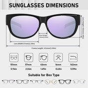 HAOLOTA Cat Eye Sunglasses for Women Polarized Sunglasses Wear Over Glasses SG0173