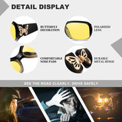 HAOLOTA Women Night Vision Driving Glasses Polarized HD Yellow Tinted Anti Glare NV0012