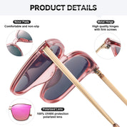 HAOLOTA Women’s Cat Eye Sunglasses Metal Frame with Fashion Shades SG1066
