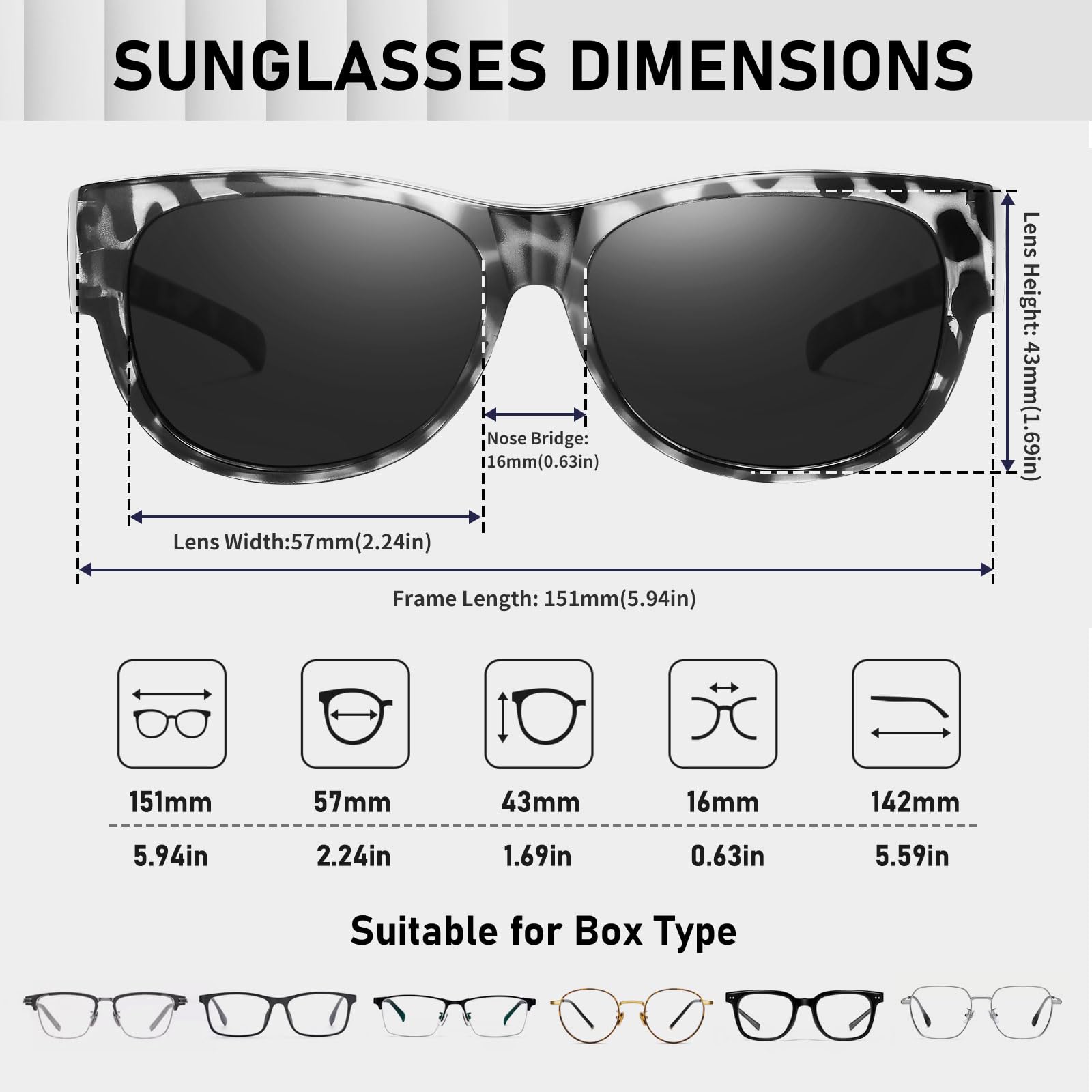 HAOLOTA Cat Eye Sunglasses for Women Polarized Sunglasses Wear Over Glasses SG0173