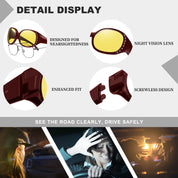 HAOLOTA Polarized Night Vision Driving Glasses Fit Over Glasses for Women, Anti Glare NV0108