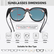 HAOLOTA Cat Eye Sunglasses for Prescription Glasses Women TR90 Lightweight SG0189