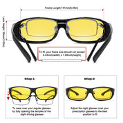 HAOLOTA Night Vision Driving Over Glasses, Nighttime Glasses Men Women Anti Glare NV0154
