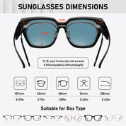 HAOLOTA Fit-Over Sunglasses for Women Men Square Shapes UV Protection SG0512