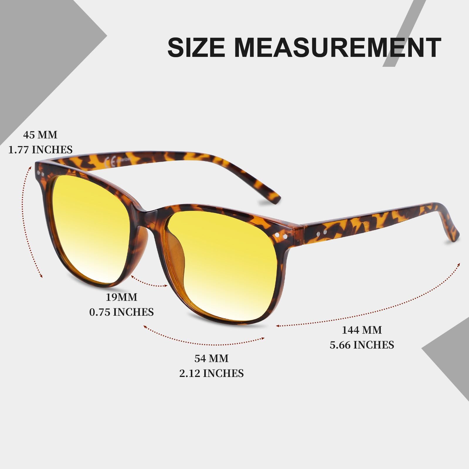 HAOLOTA Night Vision Driving Glasses Yellow Tinted Anti Glare Women NV8081