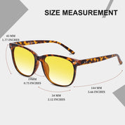 HAOLOTA Night Vision Driving Glasses Yellow Tinted Anti Glare Women NV8081