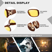 HAOLOTA Women Night Vision Driving Glasses Polarized HD Yellow Tinted Anti Glare NV0012